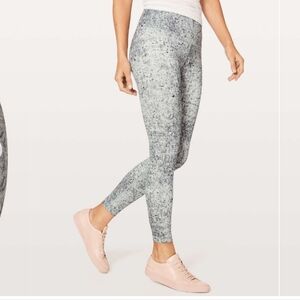 LULULEMON Wunder Under 4 W5APDS Low Rise Antiqued Alpine White Multi Tight 28